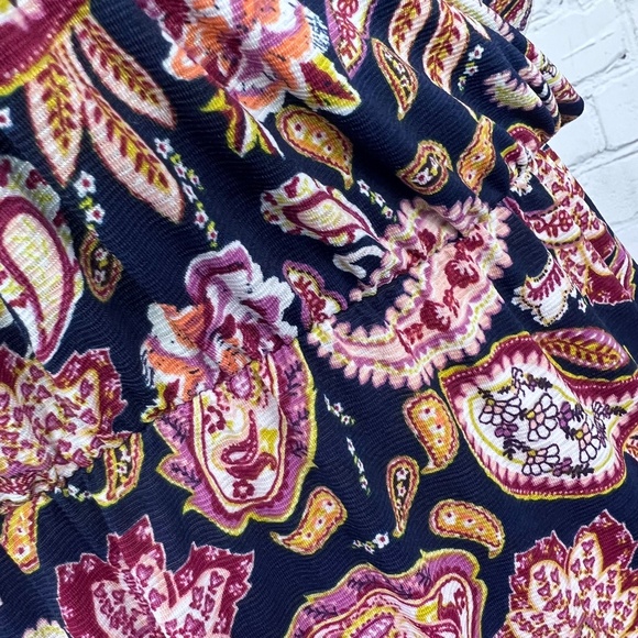 👗|•NAIF•| Navy Paisley Elastic Waist Maxi Dress Size Large - Picture 6 of 13